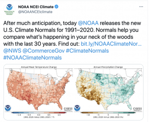 Tweet from NOAA NCEI