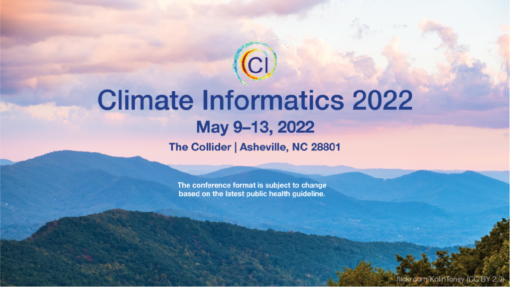 Save the date banner for the Climate Informatics 2022 conference