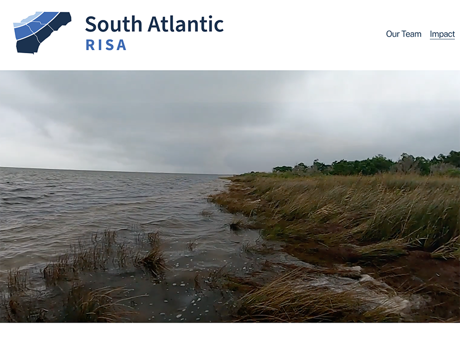 Screenshot of the South Atlantic RISA website